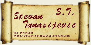 Stevan Tanasijević vizit kartica